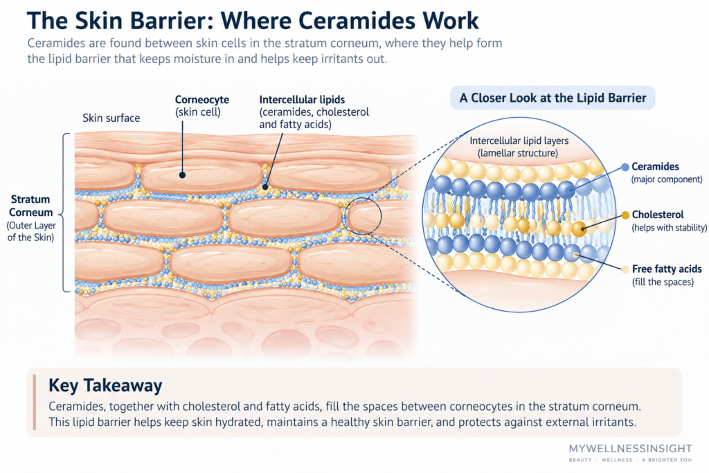 Why Ceramides Matter More in Fall: The Science Behind a Healthy Skin Barrier the skin barrier ceramide lipid layers (1)